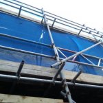 Shocking job by Crawley scaffolding cudnt believe my eyes near Gatwick joined to the beam with 2.jpg