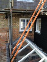 Ladder acting as raker. Absolutely delightful!! —.jpg
