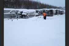 Snow causing chaos in our industry. ILS’s yard in Consett this morning.jpg