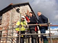 Ed Miliband up on the tube & fitting today looking at #flooding in #somerset.jpg