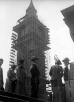 Big Ben undergoing renovations in the 1930s.jpg
