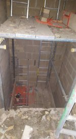 I hate Brickies take down handrail over the weekend and messed the lift shaft right up fucking B.jpg